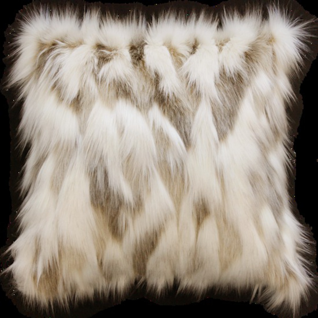 Heirloom Exotic Faux Fur - Cushion / Throw- Snowshoe Hare image 1